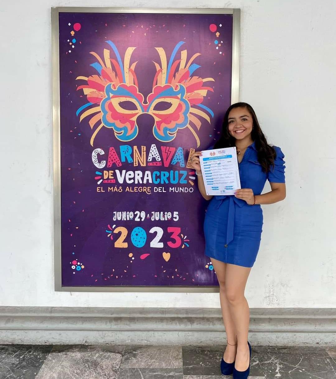Ella es Mariely, primera candidata a reina del Carnaval de Veracruz 2023