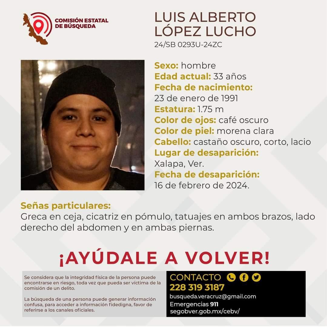 Luis Alberto desapareció hace ocho días en Xalapa | e-veracruz.mx