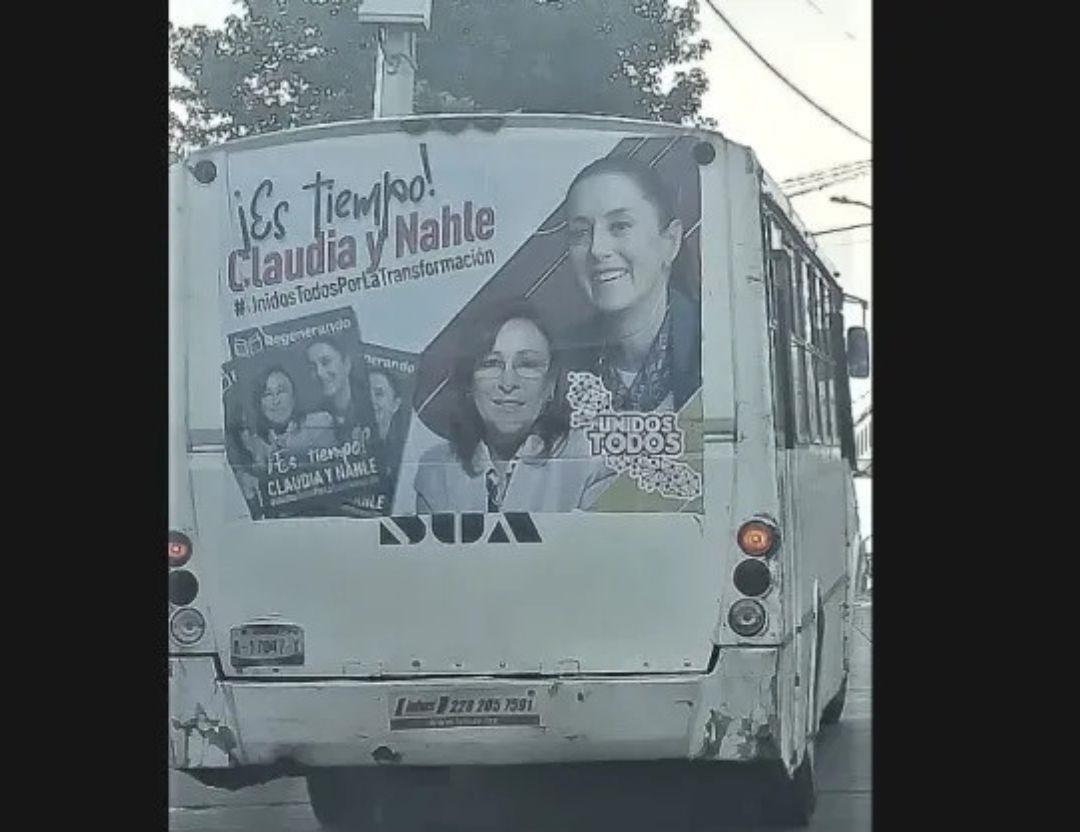 Morena se deslinda de publicidad de Nahle en el transporte público