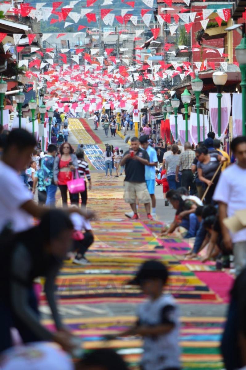 Fiesta de San Jerónimo: así es el tapete de aserrín de Coatepec