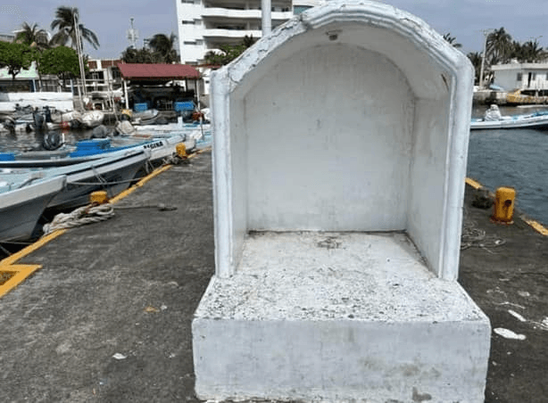 Roban figura de San Sebastián, patrono de los pescadores de Veracruz