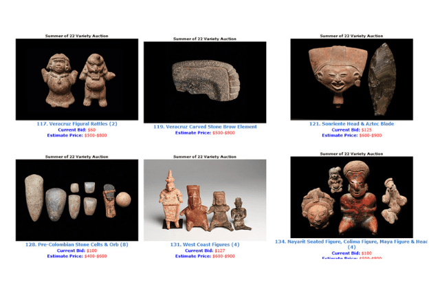 ¿Robo cultural? Subastan piezas arqueológicas de Veracruz en internet