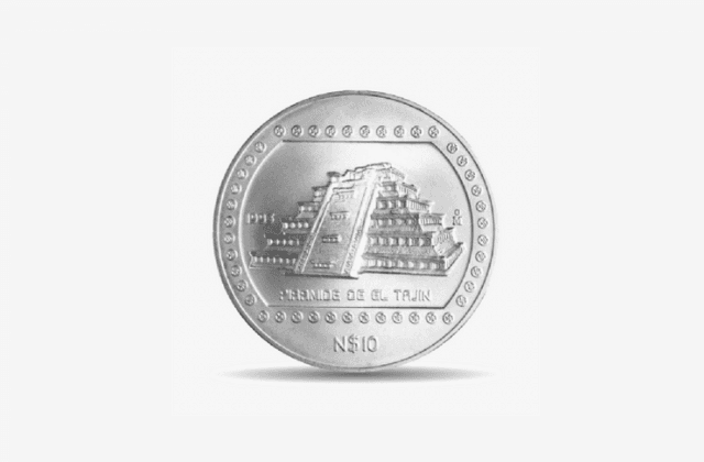 Hasta en 9 mil pesos se valora a moneda con pirámide de El Tajín
