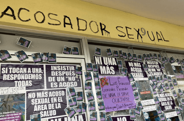 Protestan en clínica de médico señalado de acoso sexual en Veracruz