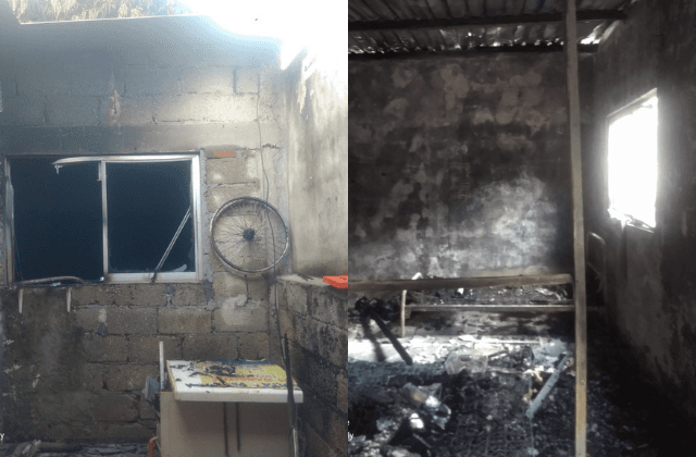 Pareja de la tercera edad pierde su casa en un incendio en Veracruz