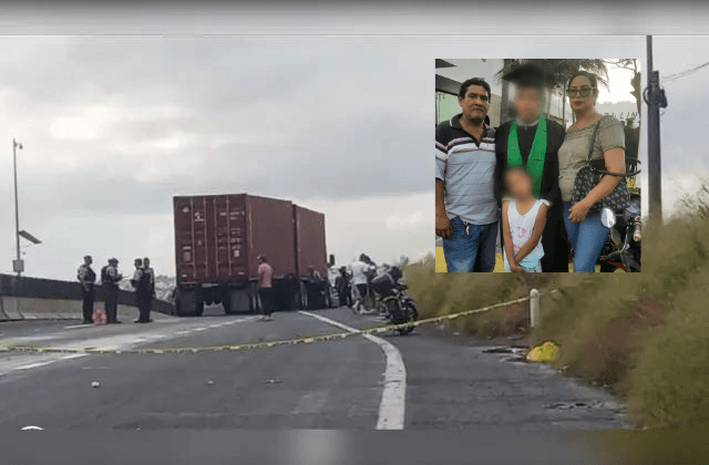 Papá e hija de 6 años mueren arrollados camino a la escuela, en Veracruz