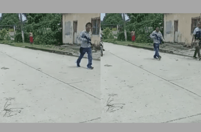 VIDEO | Sin ser detenidos, graban a sujetos armados en Las Choapas