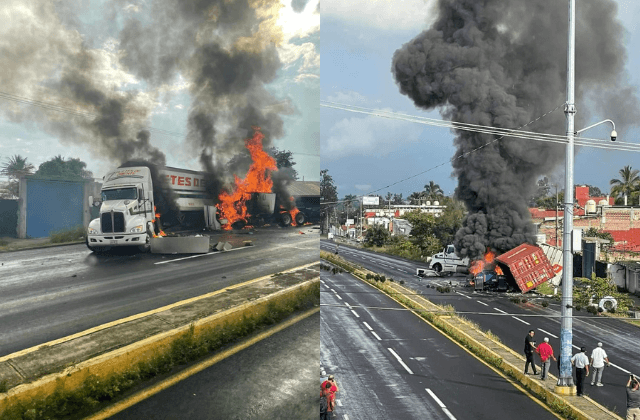 ¡Cuidado! Cierran la carretera Xalapa-Veracruz por incendio de tráiler