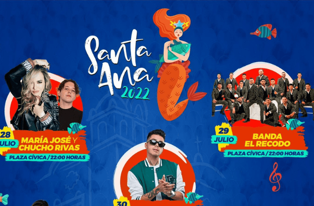 Lista la cartelera para las fiestas de Santa Ana 2022 en Boca 