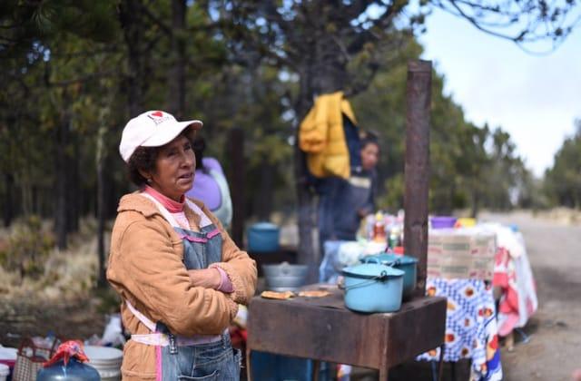 Cofre de Perote: pobladores venden antojitos a 4 mil metros de altura