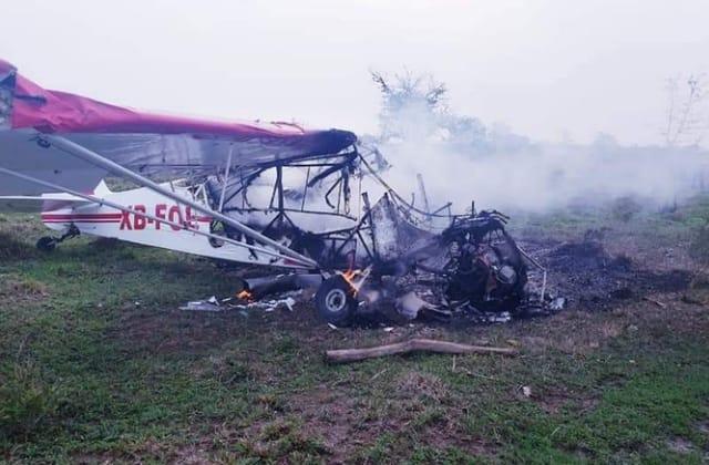 Fallece piloto tras desplome de avioneta en Cosamaloapan