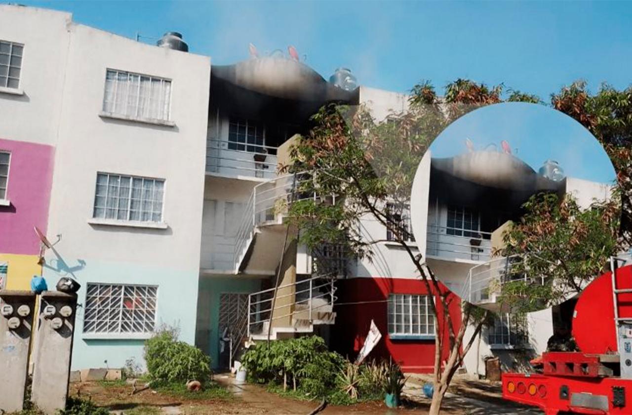  Se incendia departamento en colonia de Veracruz 