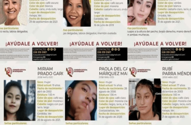 Al alza desapariciones de mujeres en Veracruz y Xalapa este 2022