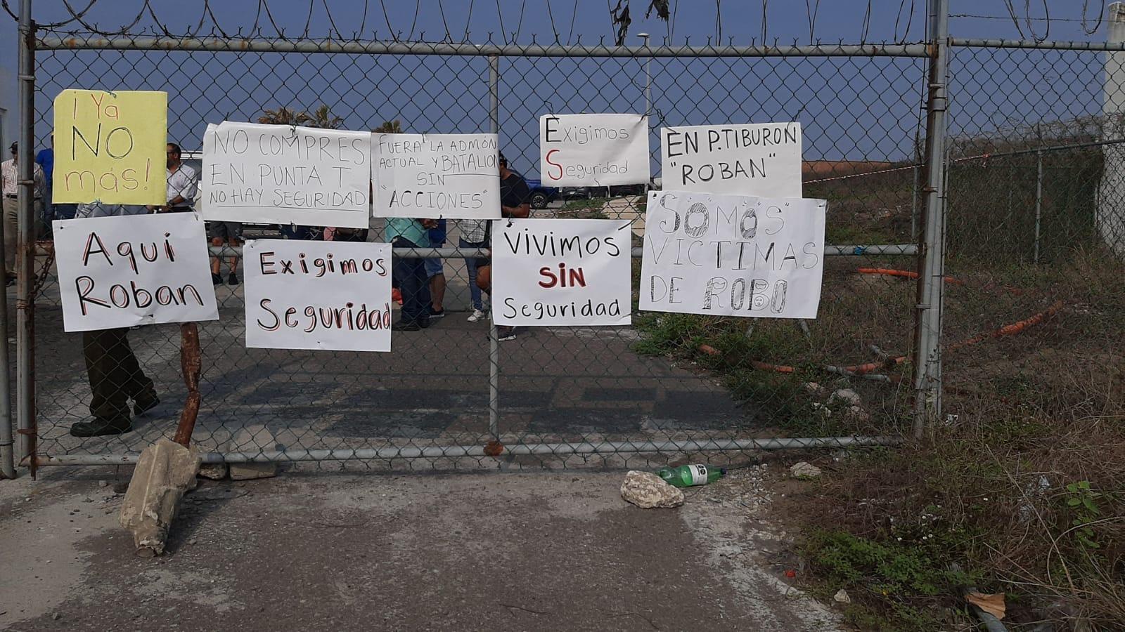 Hartos de robos: Se manifiestan vecinos de Residencial Punta Tiburón