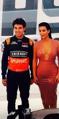 Presume Checo Pérez foto con Kim Kardashian