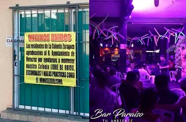 Cierran bar gay en Veracruz, vecinos “celebran” con mensaje de odio 