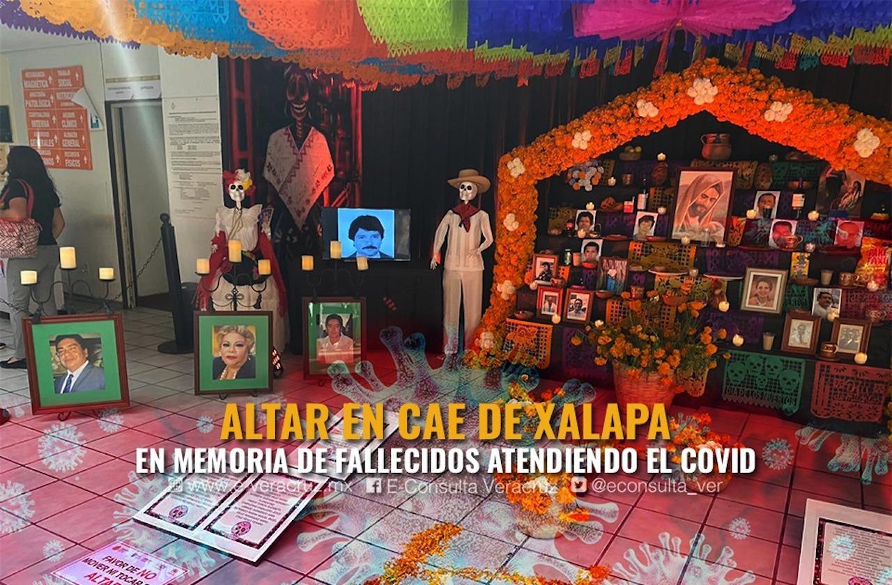 Con ofrendas, recuerdan a 7 médicos que murieron de covid en Xalapa