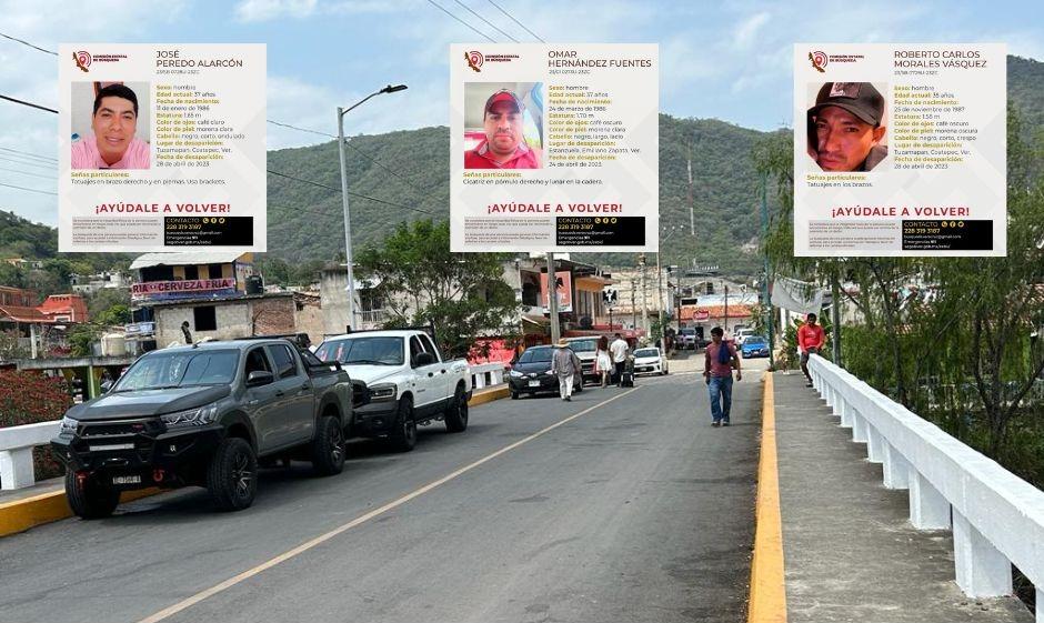 Buscan a Omar, José y Roberto Carlos en Tuzamapan y La Estanzuela
