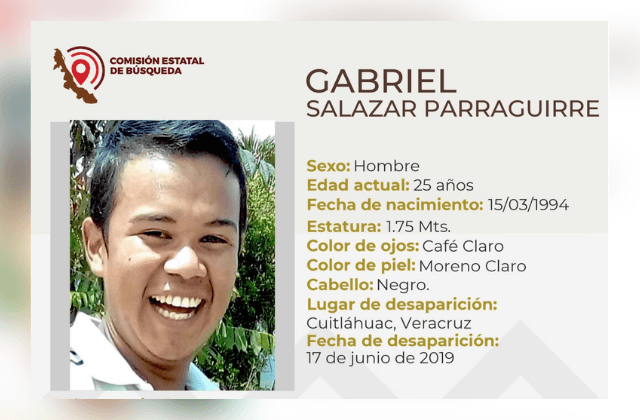 Gabriel Salazar, joven secuestrado identificado en fosas de Ixtac