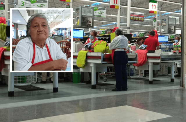 Estoy cansada: Albertina es “cerillita” en supermercado de Veracruz