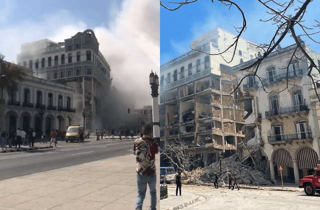 Tras explosión, colapsa hotel 5 estrellas en La Habana