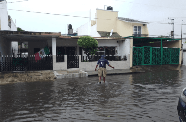 Lluvias dejan a Boca del Río bajo el agua; hay casas inundadas