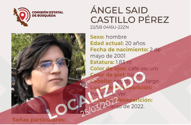 Localizan con vida a Ángel, alumno UV desaparecido en Poza Rica