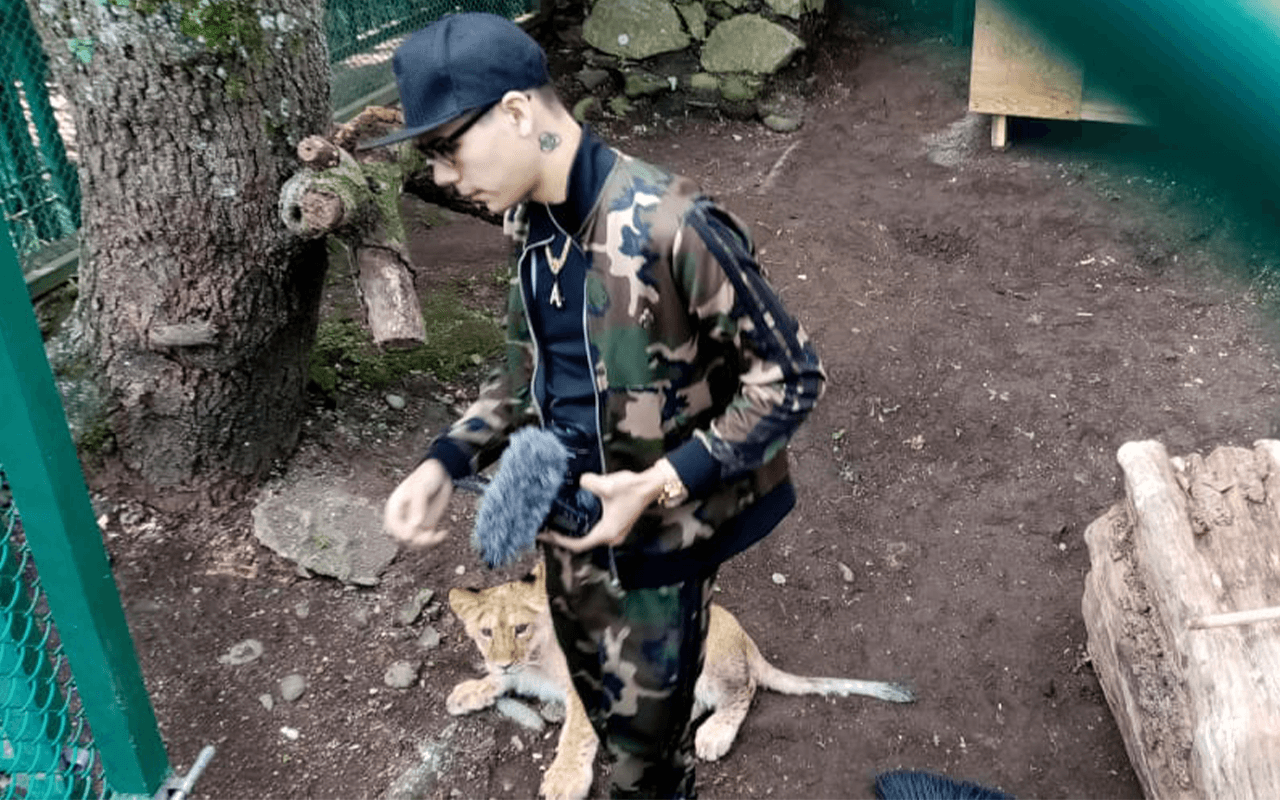Youtuber Antrax dona león chachorro a Orizaba