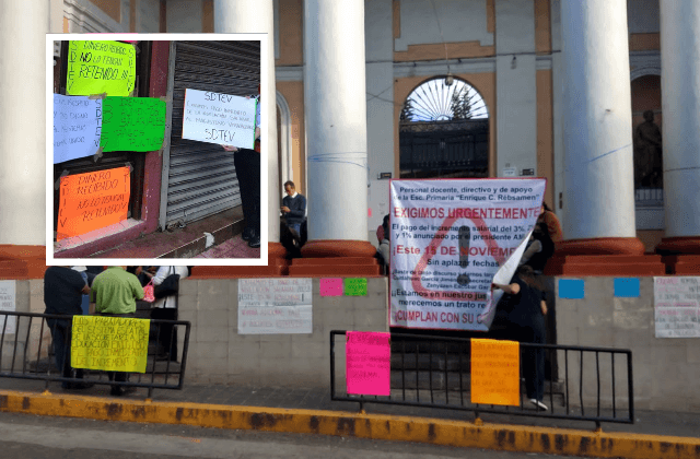 Maestros de Veracruz sin pago prometido por AMLO: toman escuelas y oficinas