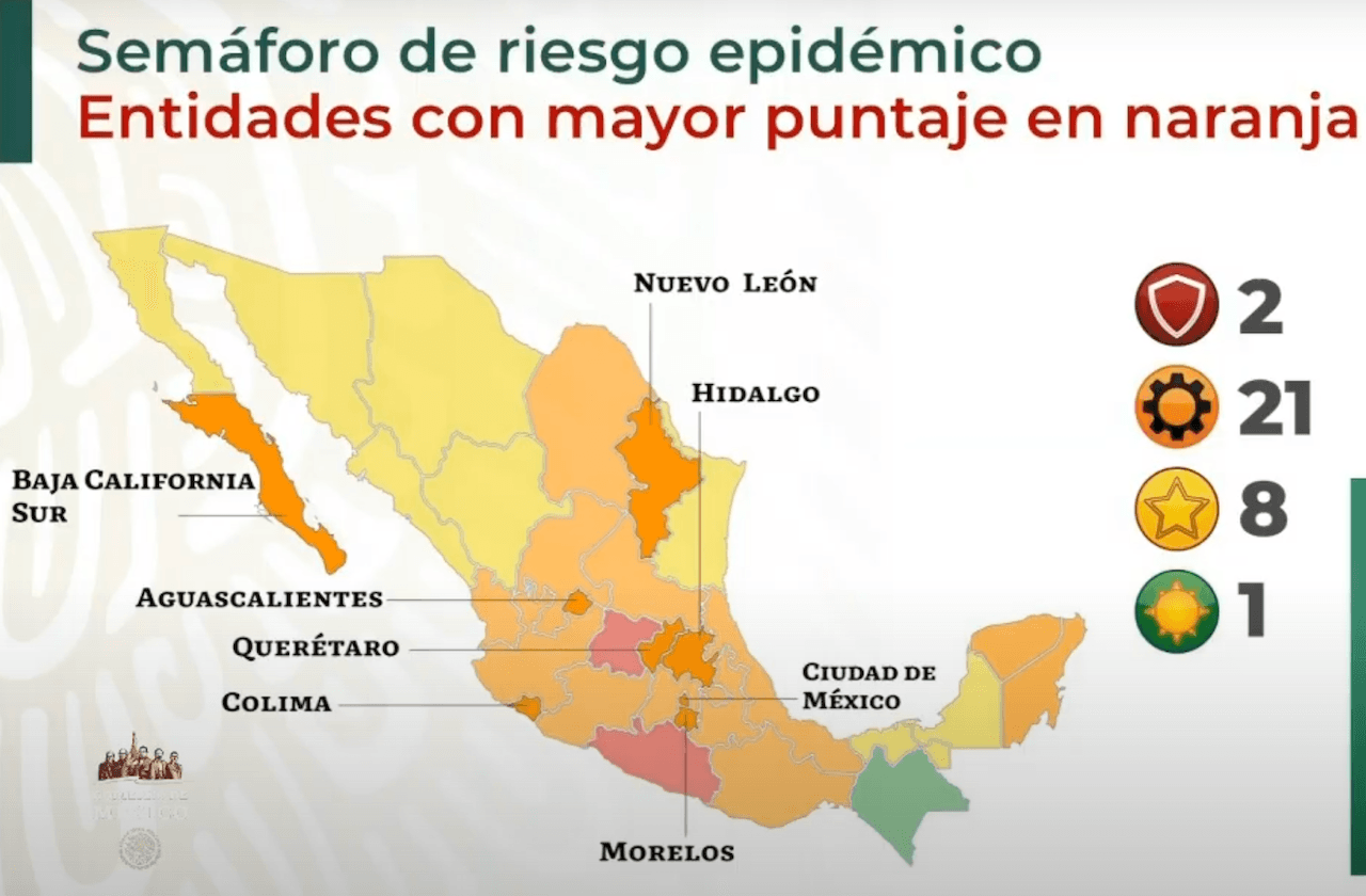 Por tercera ocasión, Veracruz se mantiene en semáforo naranja 