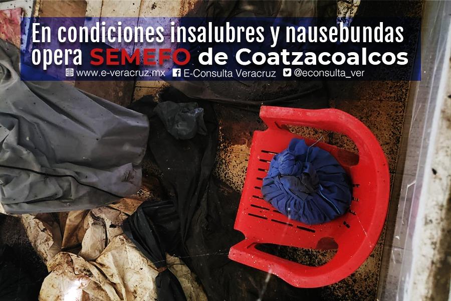 Semefo de Coatzacoalcos: cadáveres apilados y en condiciones insalubres