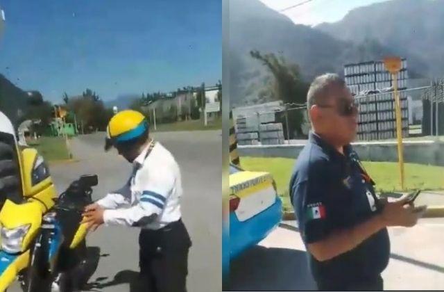 Vídeo: Exhiben extorsión de oficial de Transporte Público en Orizaba