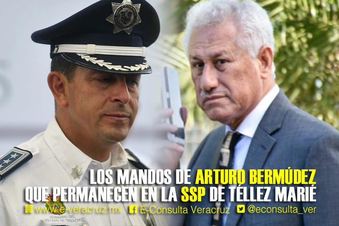  Los mandos de Arturo Bermúdez que permanecen en la SSP de Téllez Marié 