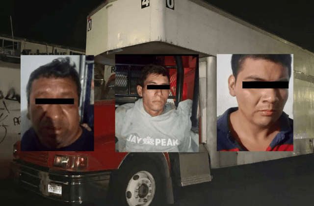 Caen tres señalados por robo con violencia a transportista en Xalapa