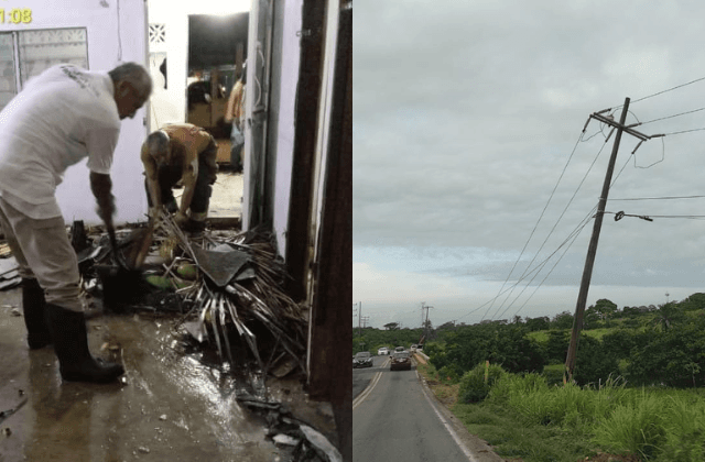 Tormentas al sur de Veracruz dejan un lesionado y daños en estructuras