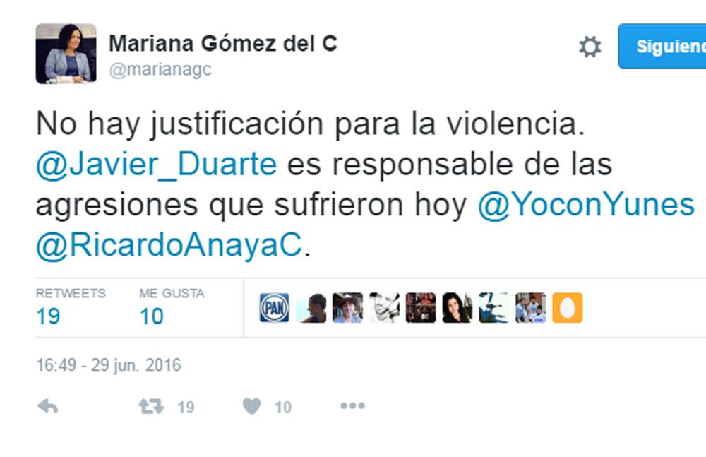 Senadora del PAN pide cárcel para Javier Duarte