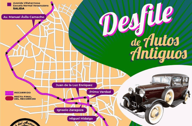 Vehículos clásicos desfilarán en estas calles de Xalapa este domingo