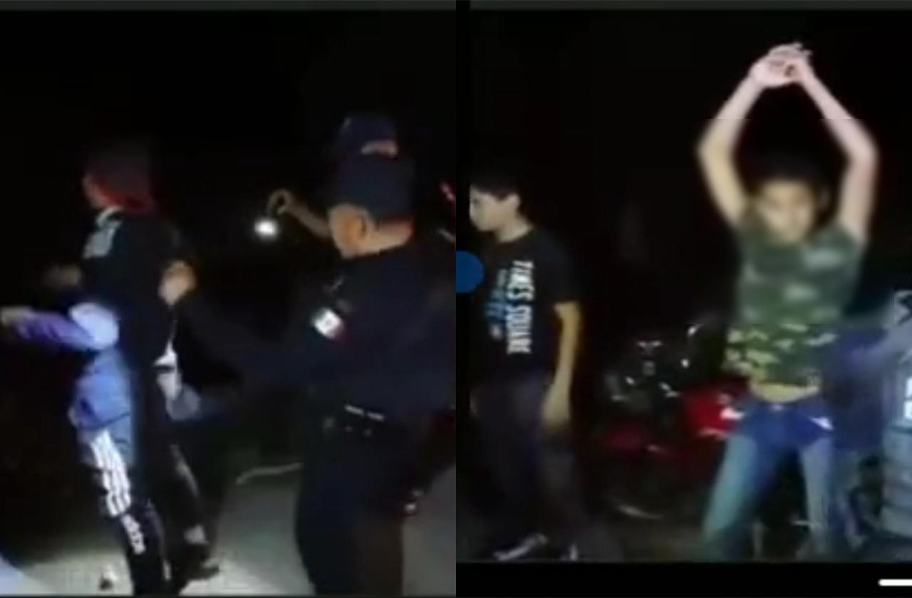Video | Policías golpean a menores en Actopan por “actitud sospechosa”