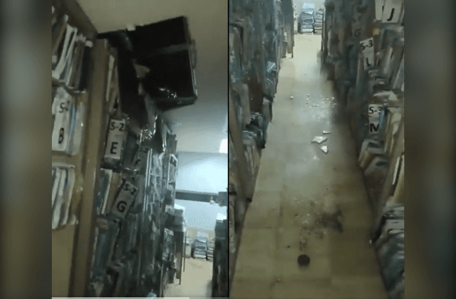VIDEO | "Gotera" desploma techo de hospital ISSSTE en Poza Rica