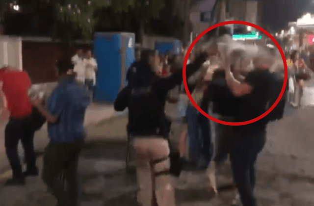 VIDEO: Policías rocían gas pimienta a personas en Carnaval de Veracruz