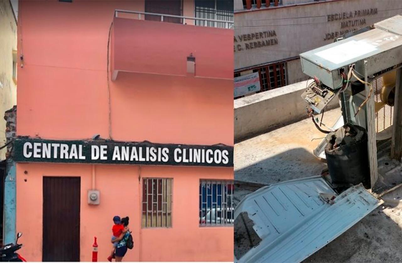 Vuelven a robar laboratorio en Centro Histórico de Veracruz 