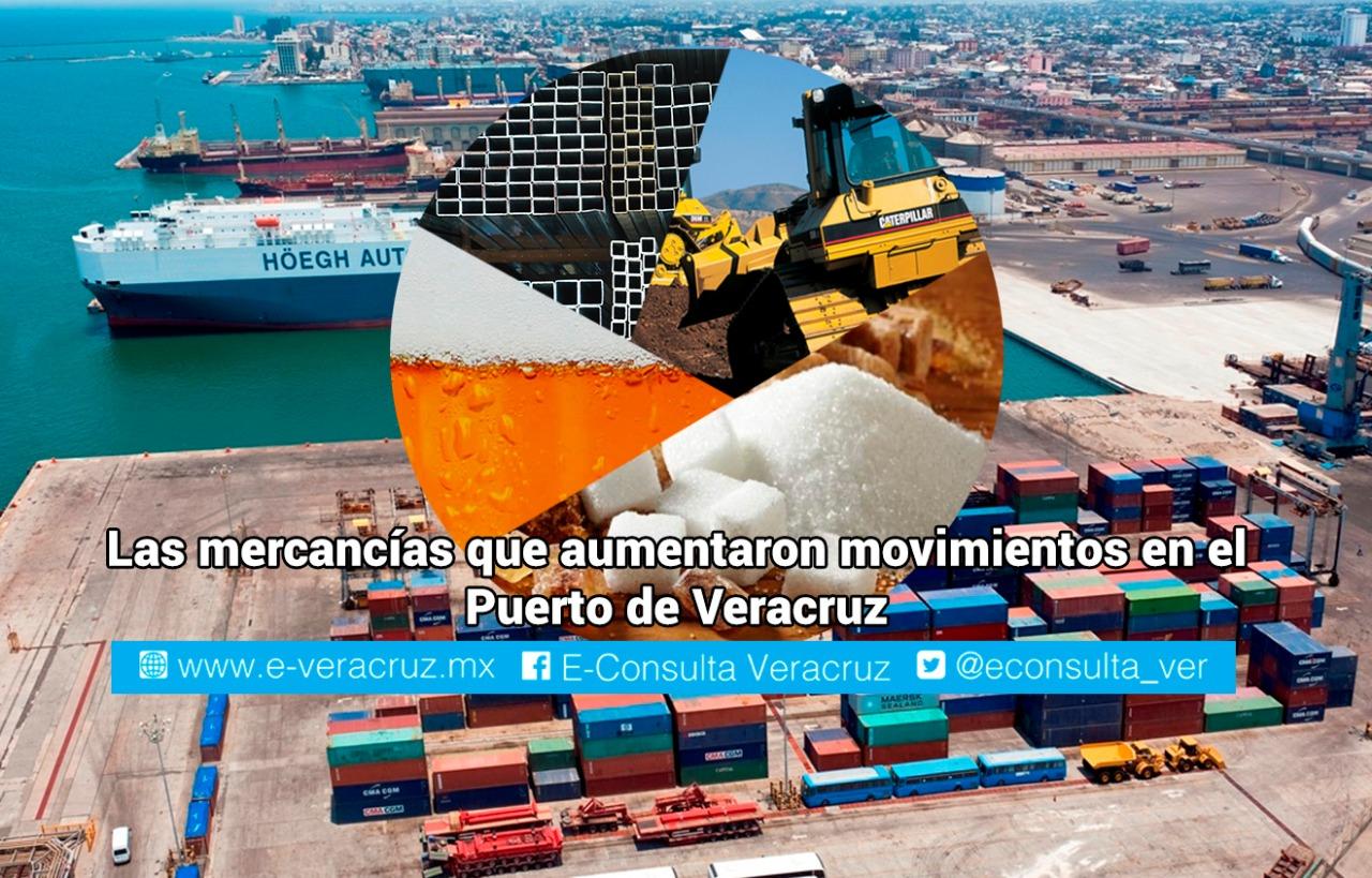 Las cinco mercancías que incrementaron su movimiento en el puerto de Veracruz 