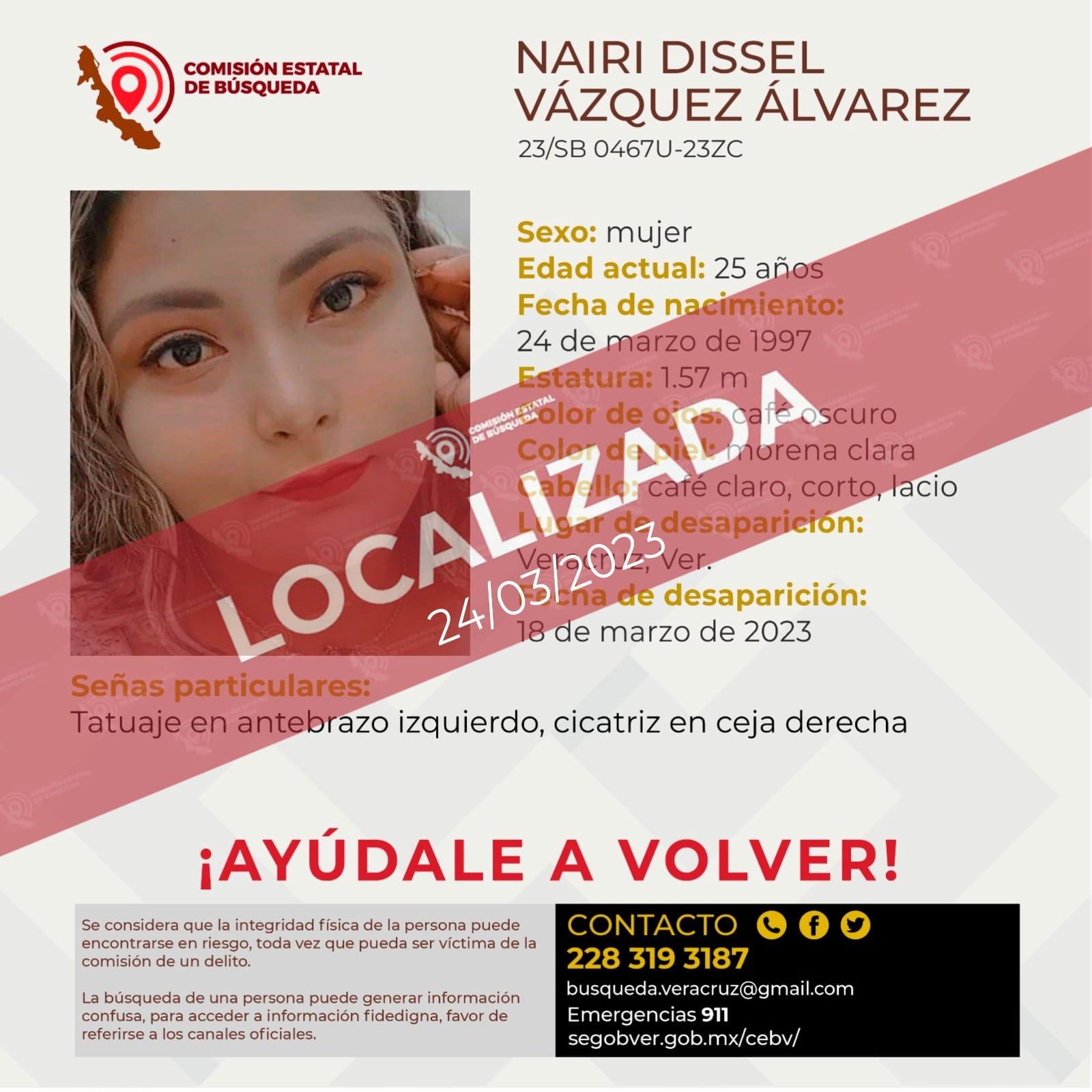 Nairi fue privada de la libertad; su familia la rescató en Veracruz